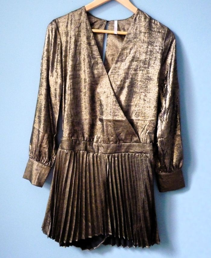 Robe Femme combinaison I.Code by IKKS 36 S Neuve bronze doré fêtes - photo numéro 3