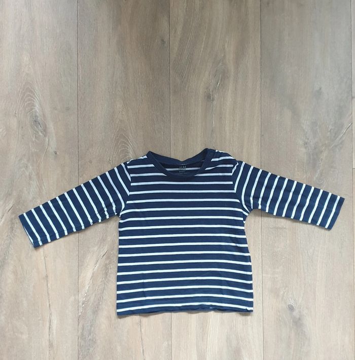 T-shirt rayé marinière, taille 9 - 12 mois, H&M
