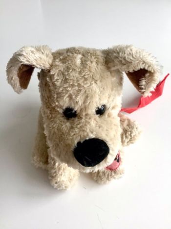 Peluche chien assis