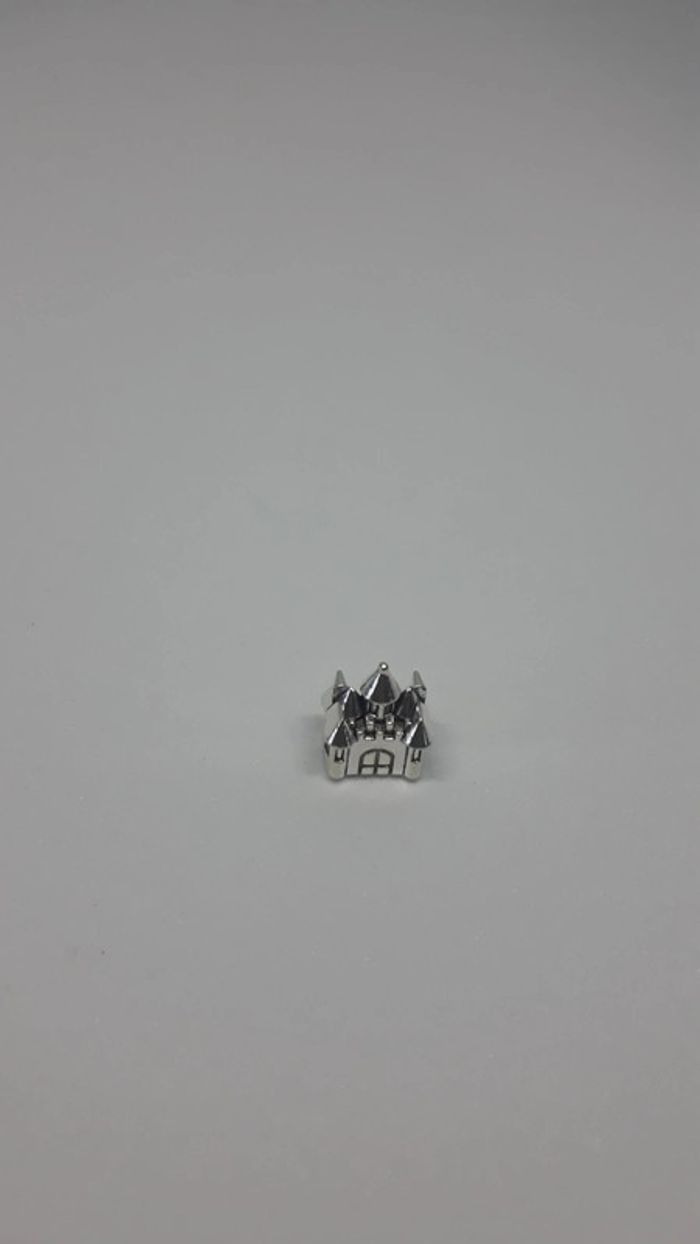 Charm perle argenté château