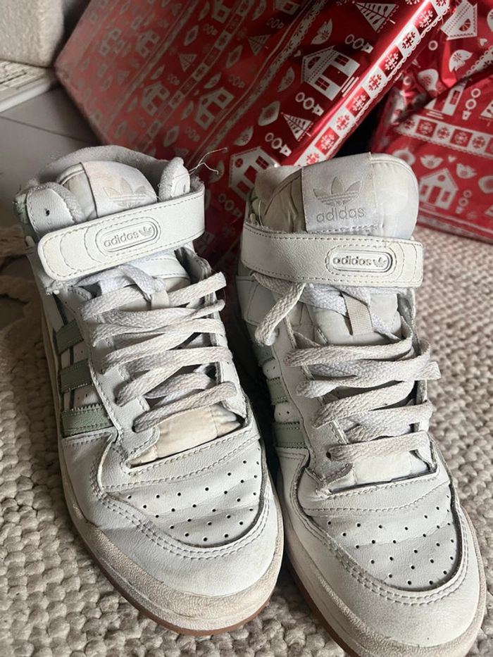 Adidas forum mid vert blanc taille 38 - photo numéro 2