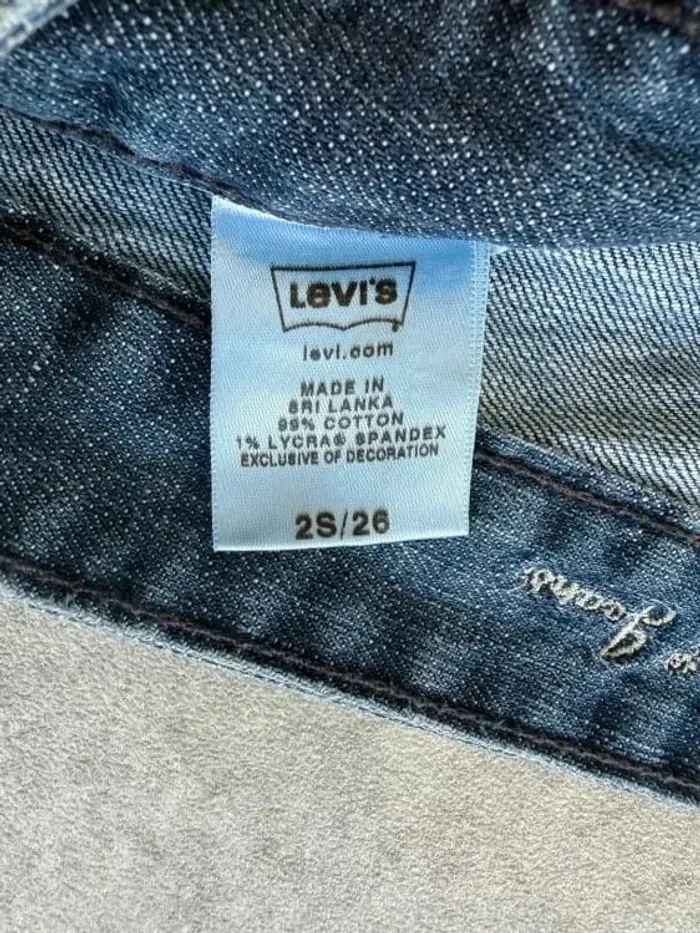 Jeans Levi's 552 W26 FR36 coupe droite bleu marine Femme Women pan549b - photo numéro 6