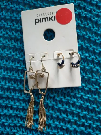 Lot 2 paires de boucles d'oreilles
