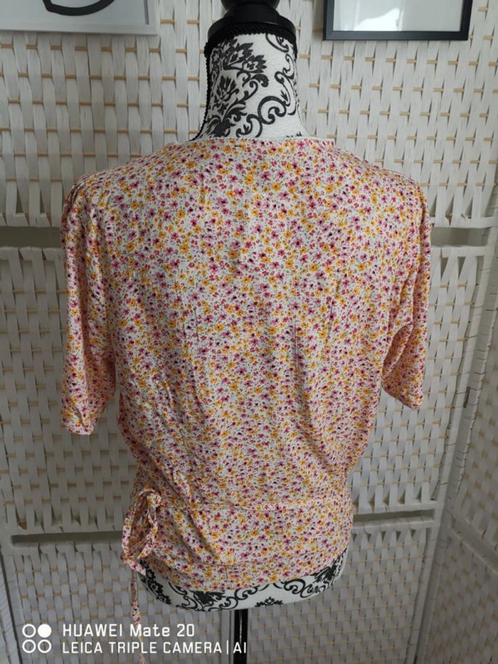 💕Jolie Blouse cache-cœur fleurie Etam - femme TXl / 42 💕 - photo numéro 4
