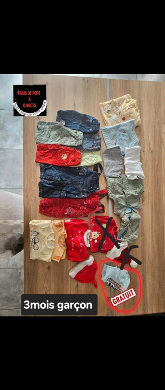 Lot de vêtements 3m bébé garçon ( pull , grenouillère - photo numéro 3