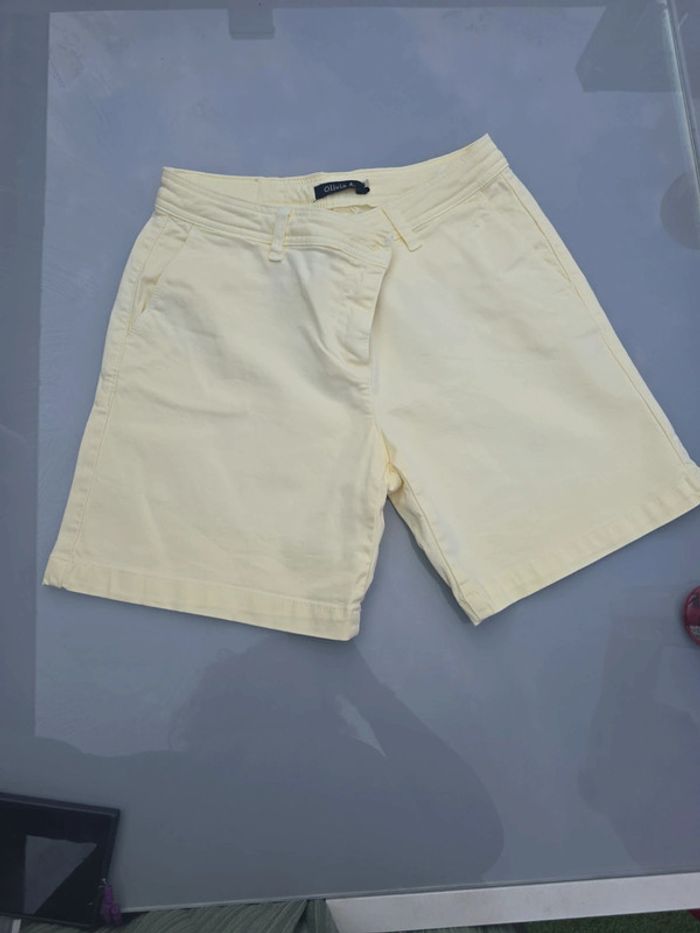 Short jaune femme