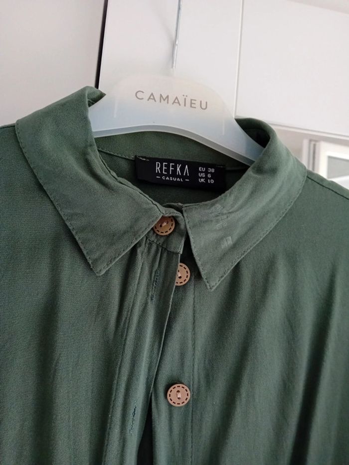 Chemise longue t.38 vert Modanisa 💚🌼 - photo numéro 3