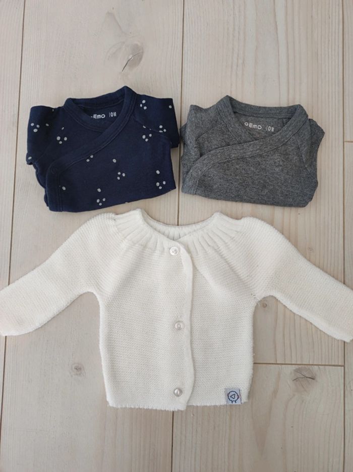 Lot bodies gilet de naissance