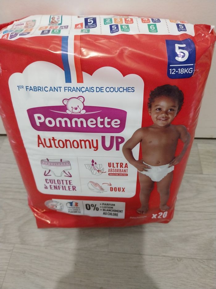 Paquet couches à enfiler pommette taille 5