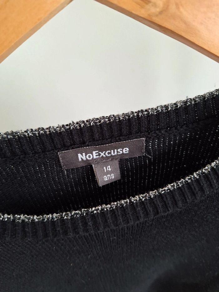 Pull noir No Excuse 14 ans - photo numéro 3