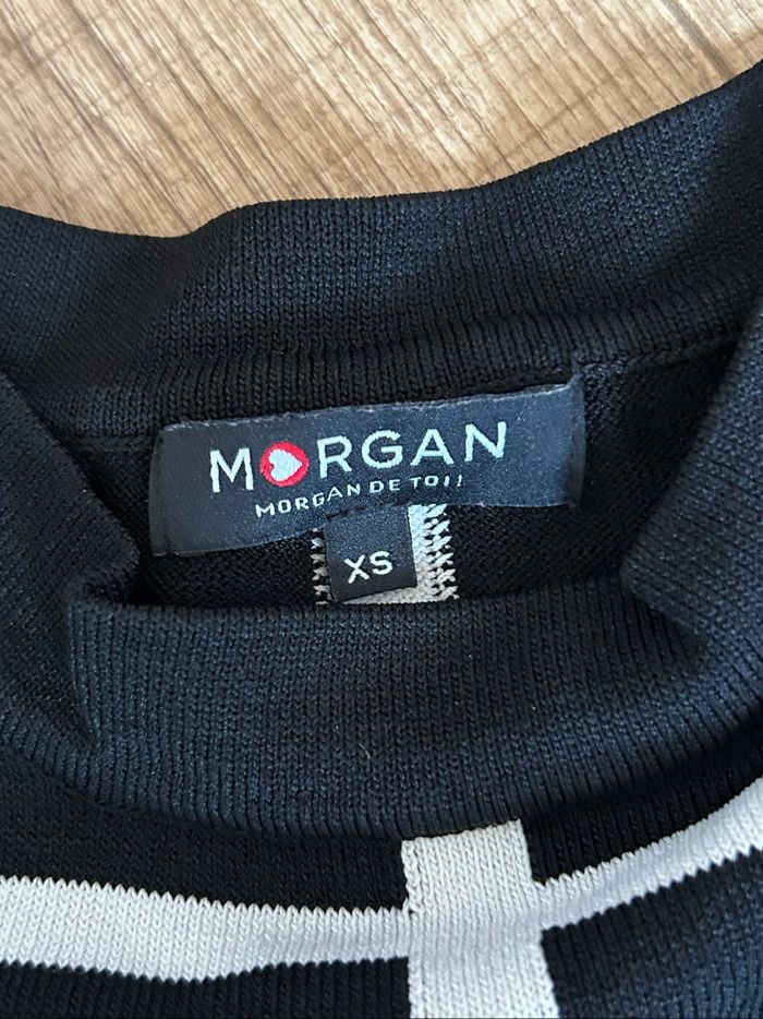 Pull noir et blanc avec manches 3/4 Morgan taille XS jamais porté - photo numéro 9