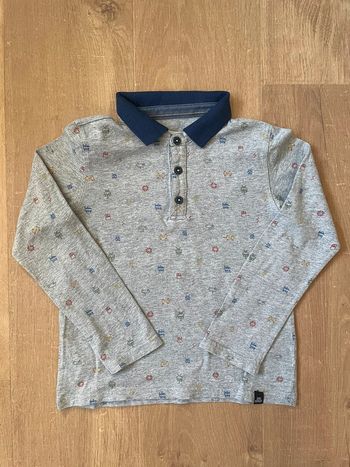Polo manches longues à motifs - Jean Bourget - 8 ans