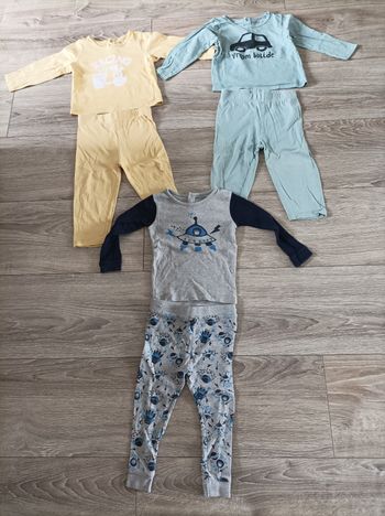Lot 3 pyjamas coton orchestra