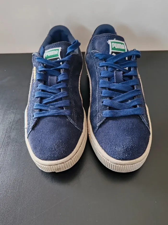 Baskets Puma Suede Classic bleu marine/blanc – Taille 37 Femme - photo numéro 3