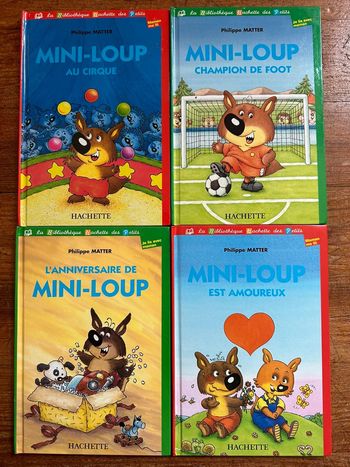 Lot de 4 livres Mini-loup albums bd vintage bibliothèque hachette des petits