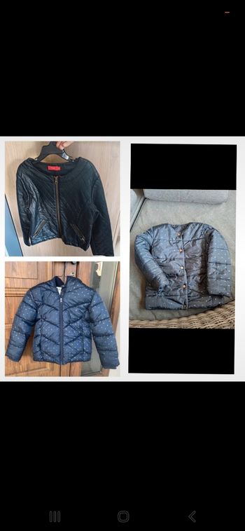Lot de 3 blousons vestes fille 6ans neufs et tbe