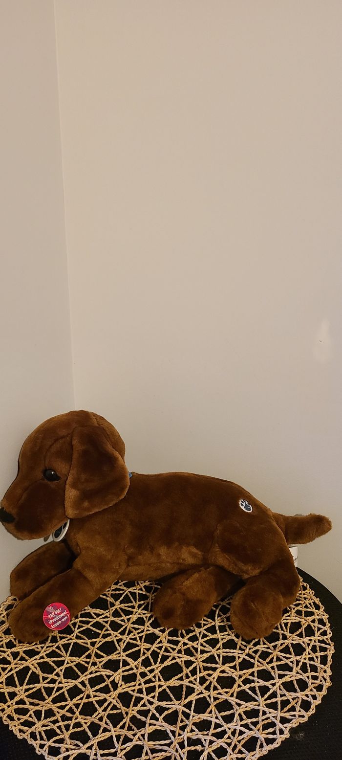 Peluche interactive NINTENDOGS Puppy Dog de 33 cm, adorable chien couché qui remue la queue - photo numéro 6