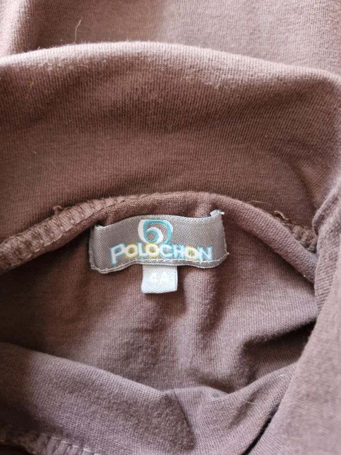 T-shirt manches longues enfant garçon 4 ans Polochon Coton - photo numéro 2