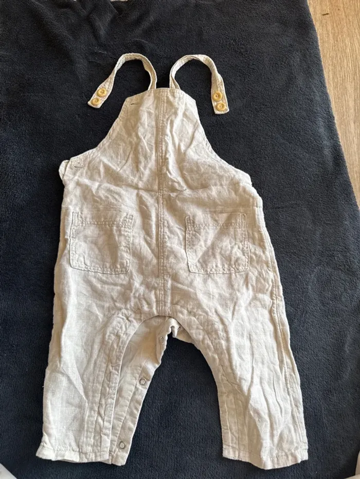 Salopette beige H&M 9-12 mois