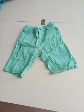 Bermuda Vertbaudet élastique 7 ans Vert d'eau