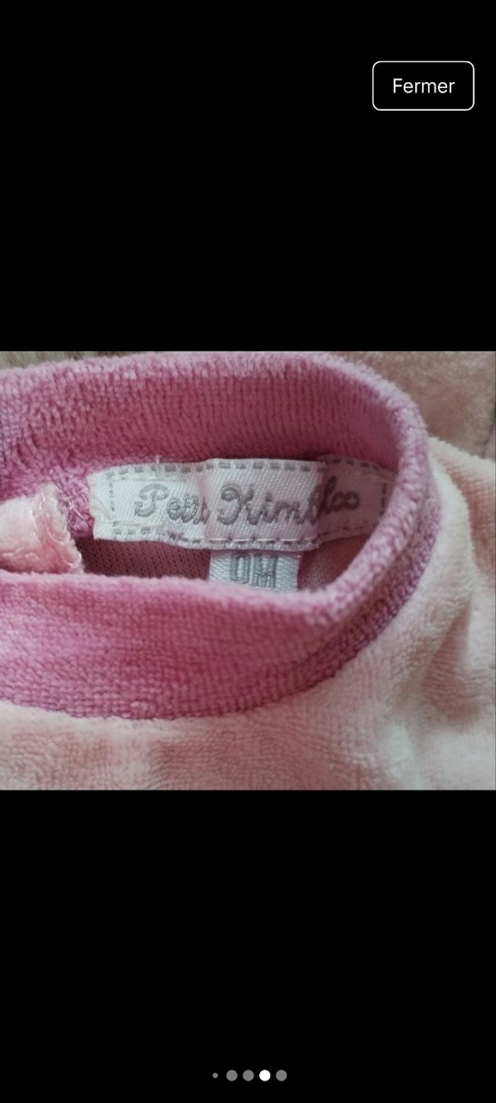 Lot 5 pyjamas chaud fille 0 mois / naissance – très bon état - photo numéro 9