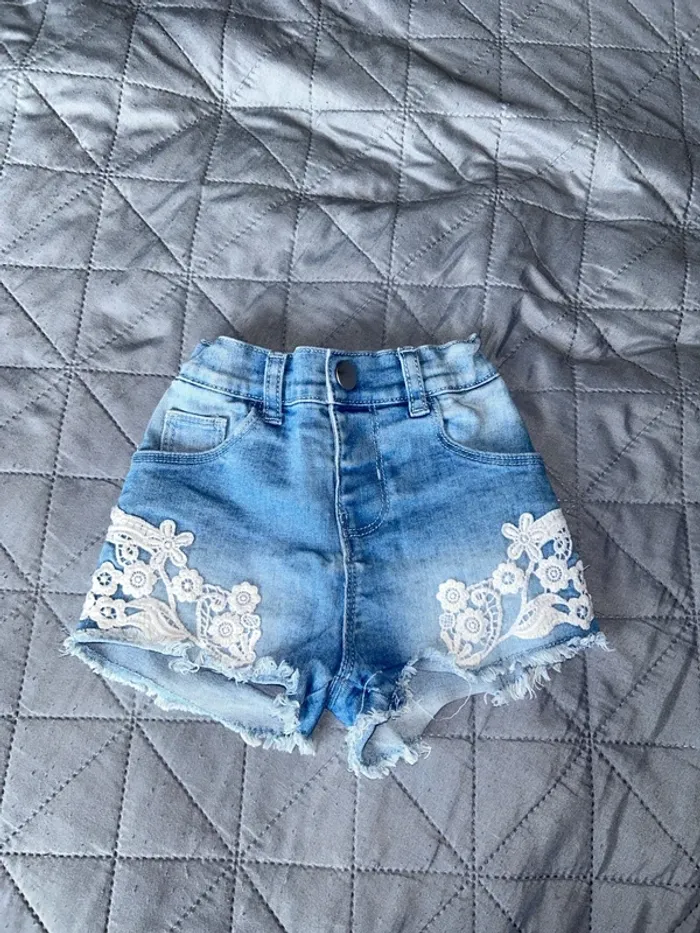 Short en jean bébé fille