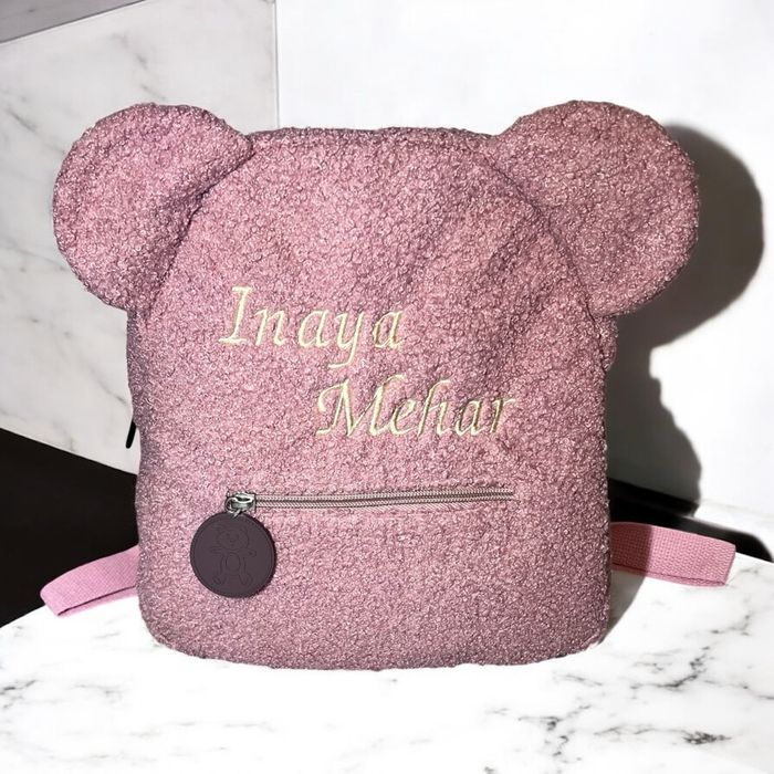 Sac à dos ourson personnalisé brodé - photo numéro 2
