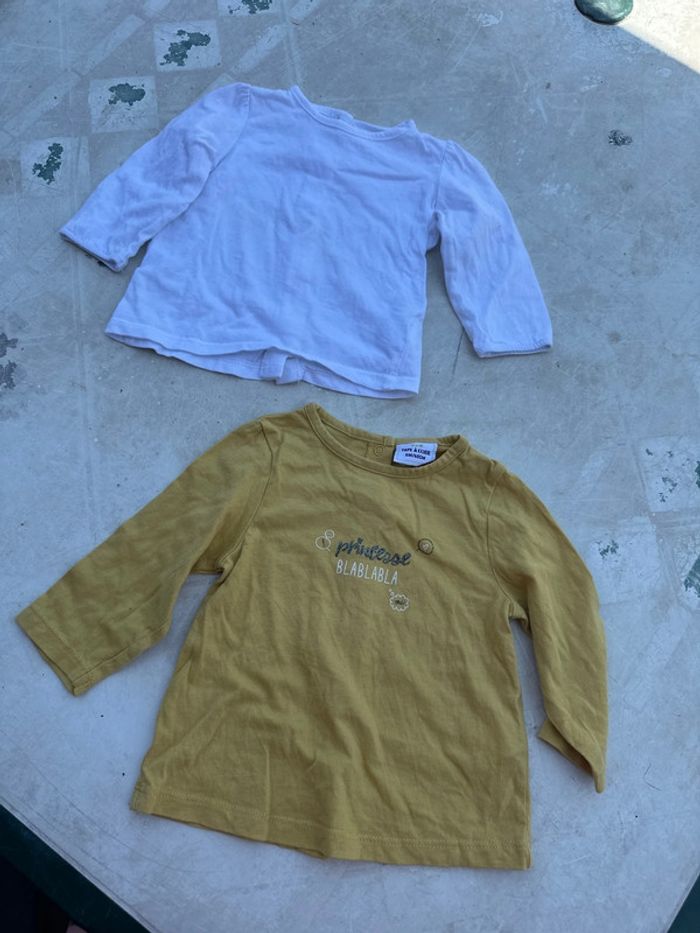 2 t shirt longue manche