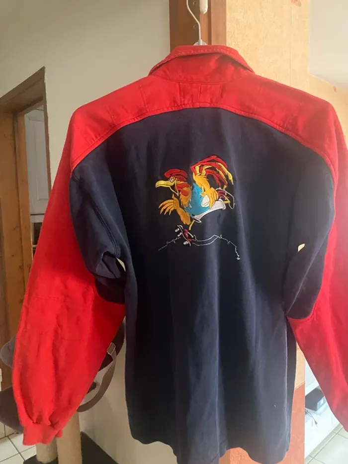 Polo rugby vintage Équipe de France – Taille L – Coq brodé & style rétro 🇫🇷 - photo numéro 8