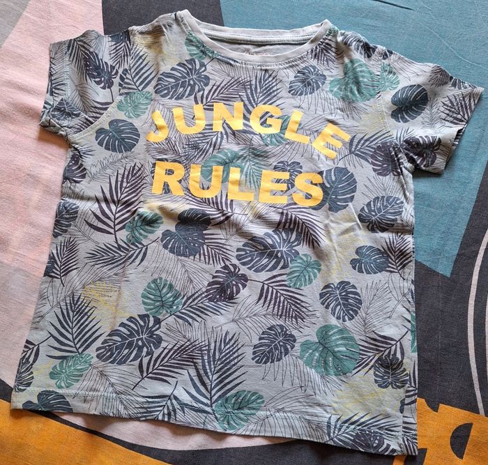 Tee-shirt manches courtes Jungle Rules In Extenso 6 ans