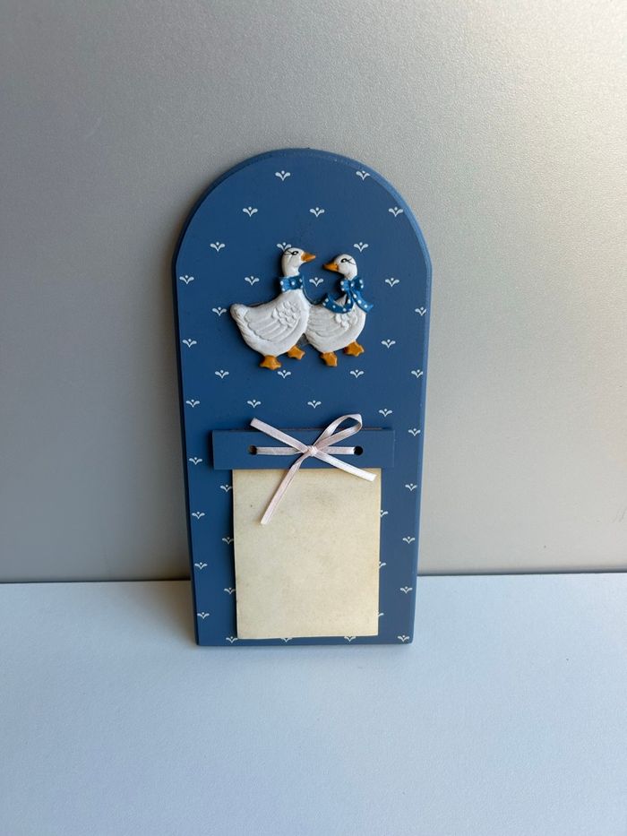 Bloc-notes mural déco campagne bleue, 26 x 12 cm