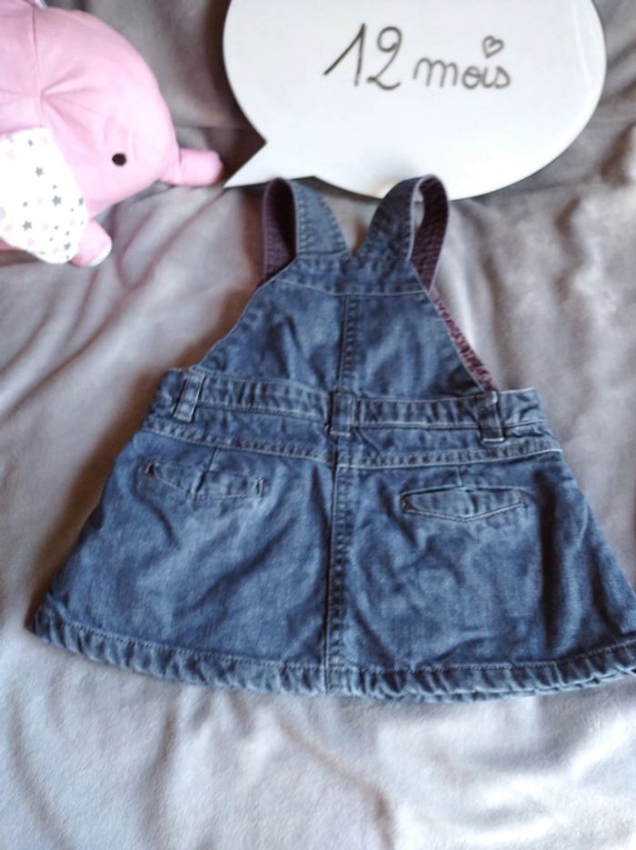 Robe jeans doublée style salopette Fille 12 mois Sergent Major 100% coton - photo numéro 14