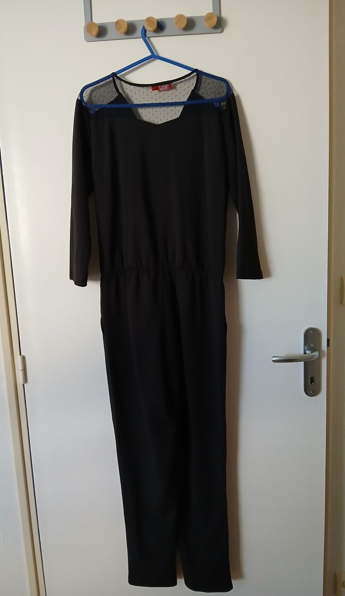 Combinaison pantalon élégante noir - photo numéro 2