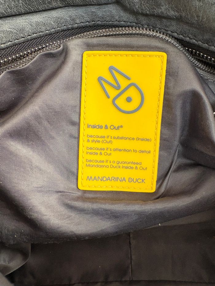 Sac à bandoulière Mandarina Duck | Gris chiné | Taille 30 X 25 cm - photo numéro 7