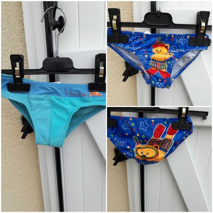 Lot de 2 slips de bains garçons en 2 ans