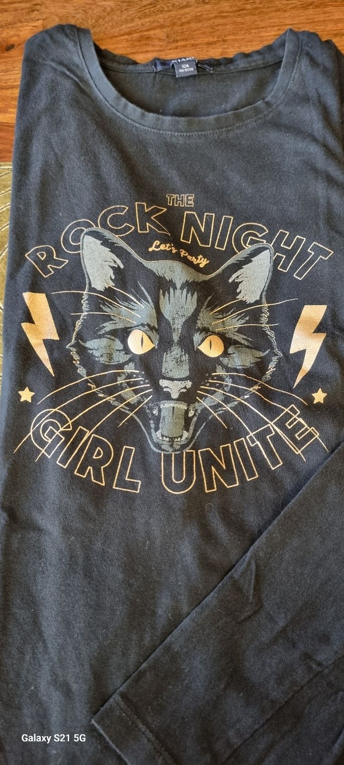 T-shirt manche longue à motif - photo numéro 2