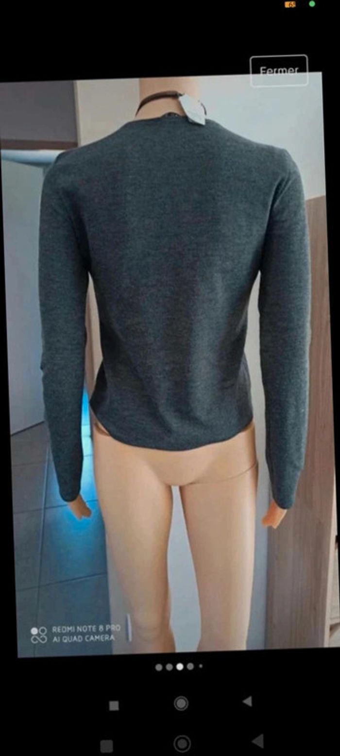 Tee shirt gris  taille  M zara trafaluc - photo numéro 3