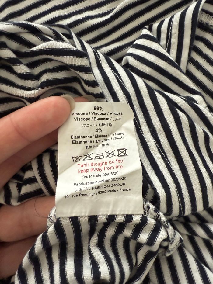 Jolie robe longue grossesse envie de fraise36/38 marinière - photo numéro 5