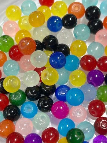 B40, 100 perles en verre 5-6mm