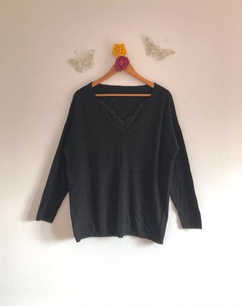Mango - Pull au joli décolleté en dentelle