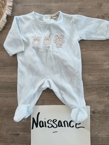 🌞 pyjama bleu clair  grain de blé naissance