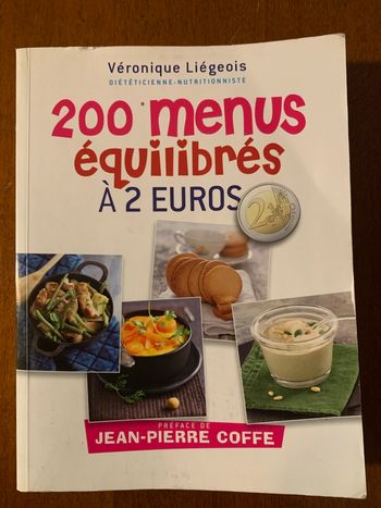 Livre 200menus équilibrés à 2€