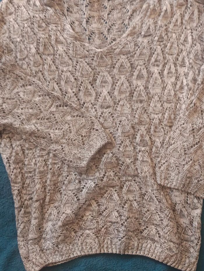 Chandail maille tricot gris excellent état - photo numéro 3