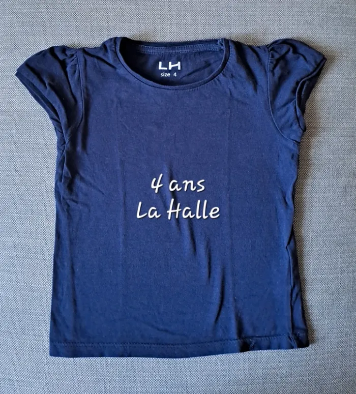 T shirt uni bleu marine