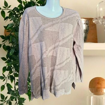 Superbe pull laine et cachemire fil d'argent 