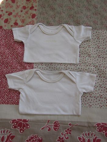 Body manches courtes blanc 6 mois