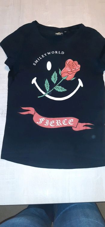T-shirt Smiley fille