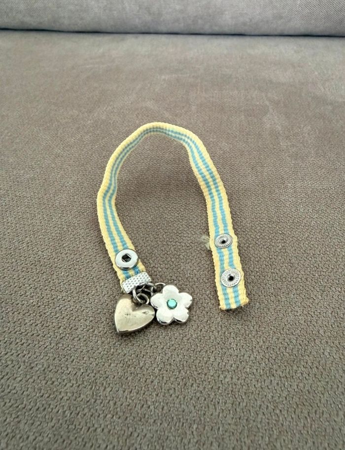 Bracelet jaune rayé bleu Diddlina - photo numéro 8