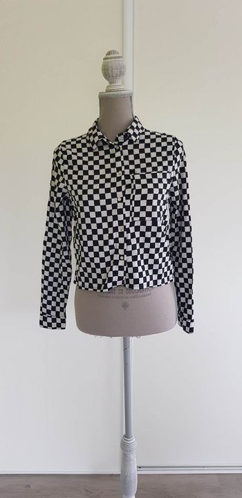 Chemise courte / crop top à carreaux