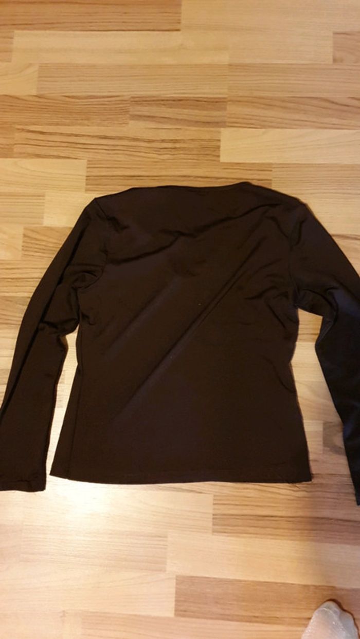 tee shirt manches longues chocolat 40/42 - photo numéro 3